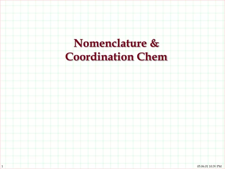 nomenclature coordination chem