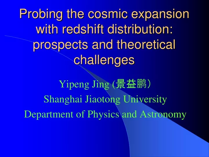 probing the cosmic expansion with redshift distribution prospects and theoretical challenges