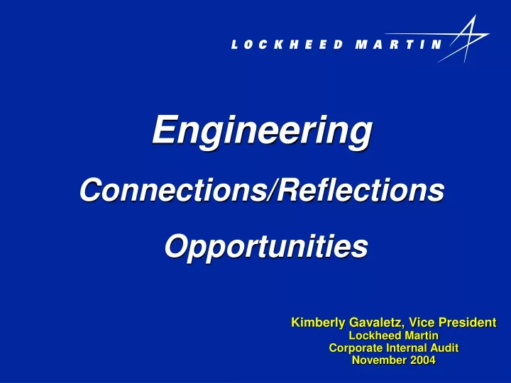 engineering connections reflections opportunities