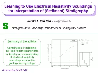 Remke L. Van Dam -  rvd@msu Michigan State University, Department of Geological Sciences