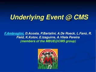 Underlying Event @ CMS