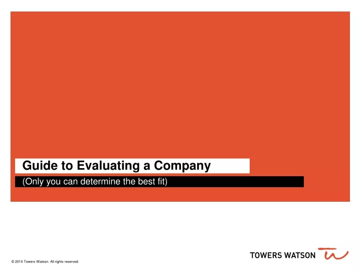guide to evaluating a company