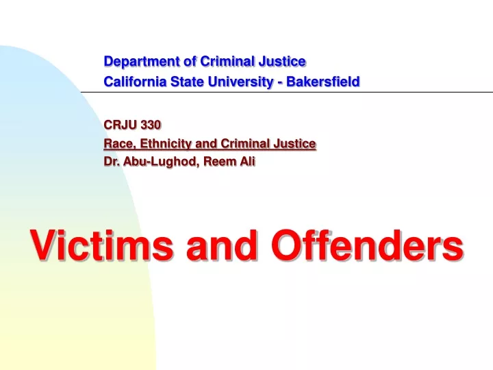 department of criminal justice california state