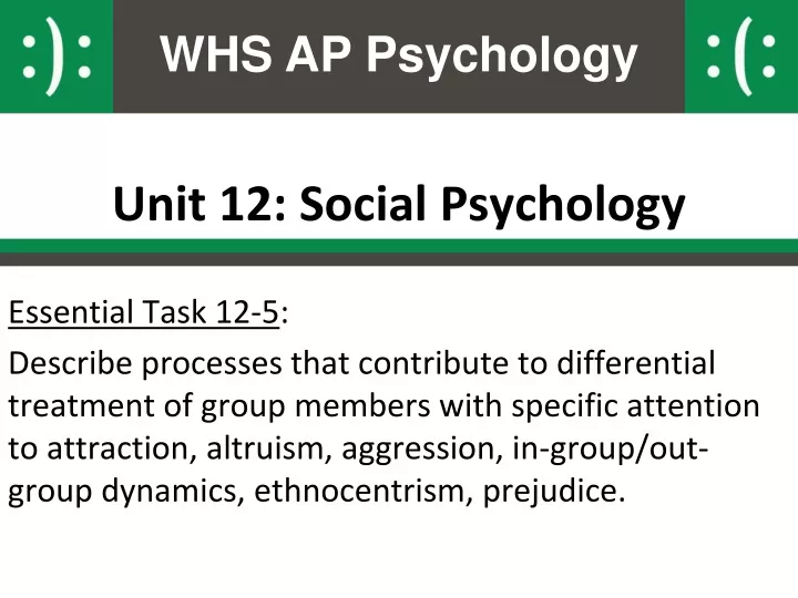 unit 12 social psychology