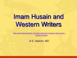 Imam Husain and Western Writers