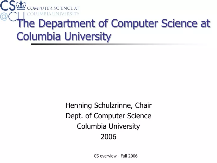 the department of computer science at columbia university