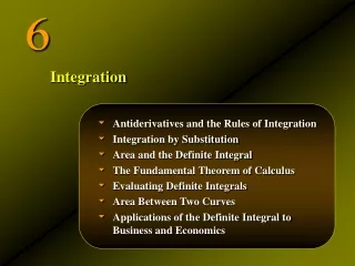 Antiderivatives and the Rules of Integration Integration by Substitution