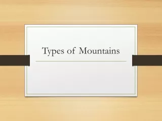 Types of Mountains