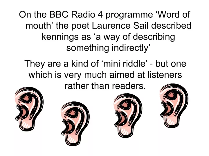 on the bbc radio 4 programme word of mouth