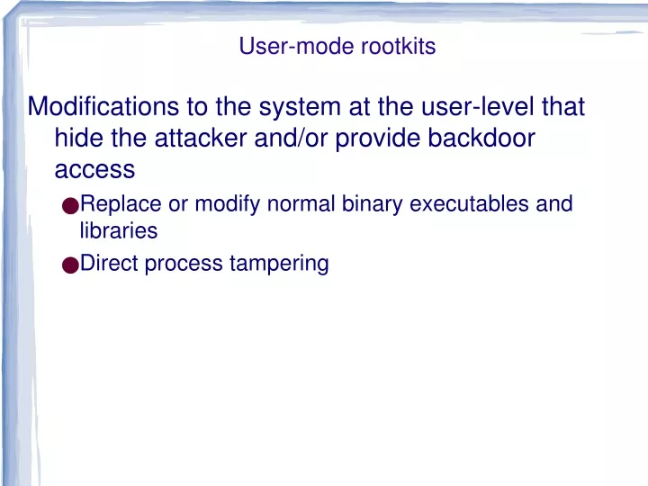 user mode rootkits