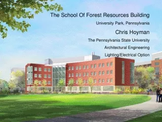 The School Of Forest Resources Building University Park, Pennsylvania Chris Hoyman