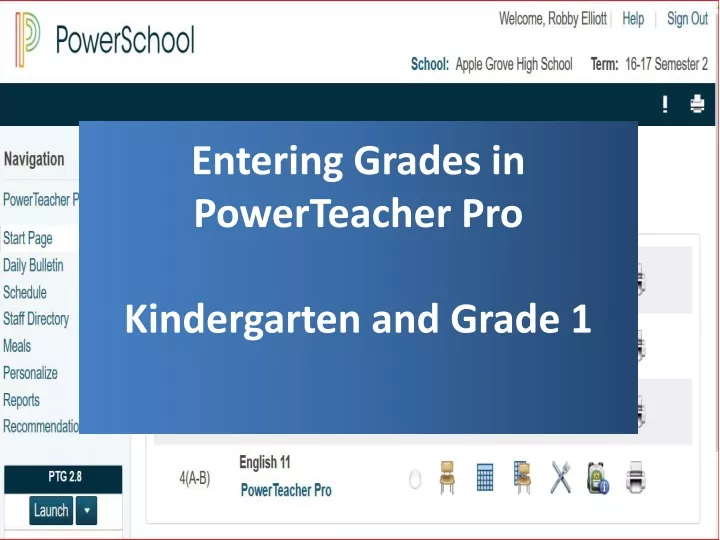entering grades in powerteacher pro kindergarten