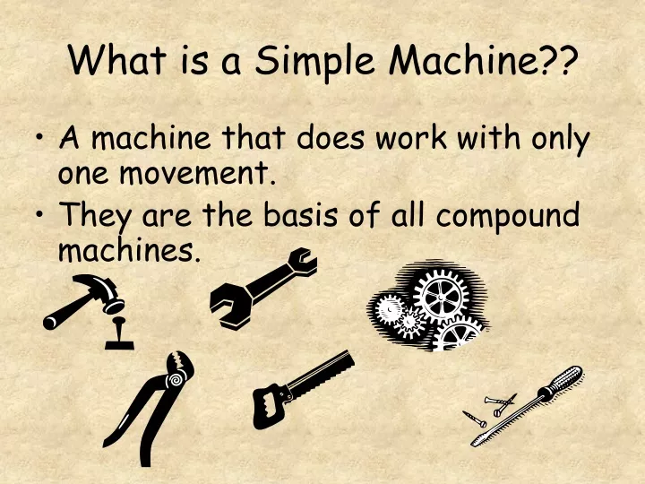 what is a simple machine