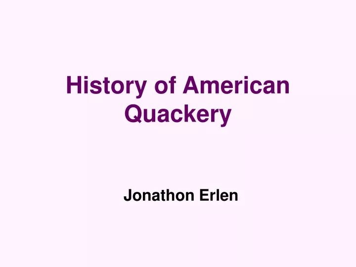 history of american quackery jonathon erlen