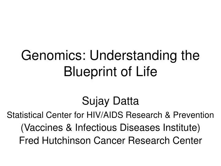 genomics understanding the blueprint of life