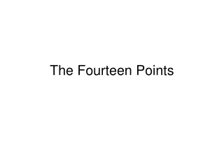 The Fourteen Points