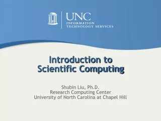 Introduction to  Scientific Computing