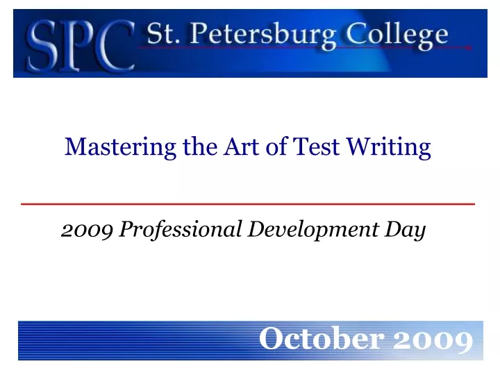 2009 professional development day