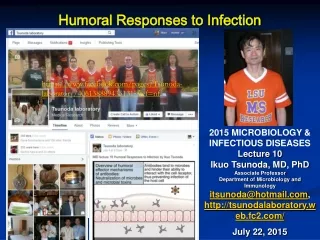 Humoral Responses to Infection