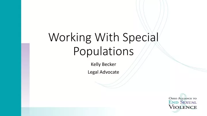 working with special populations