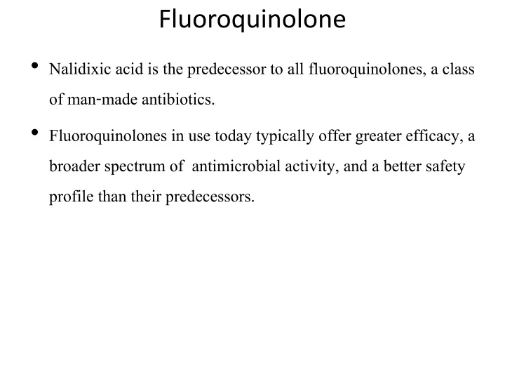 fluoroquinolone