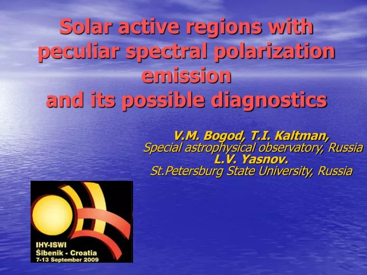 solar active regions with peculiar spectral polarization emission and its possible diagnostics