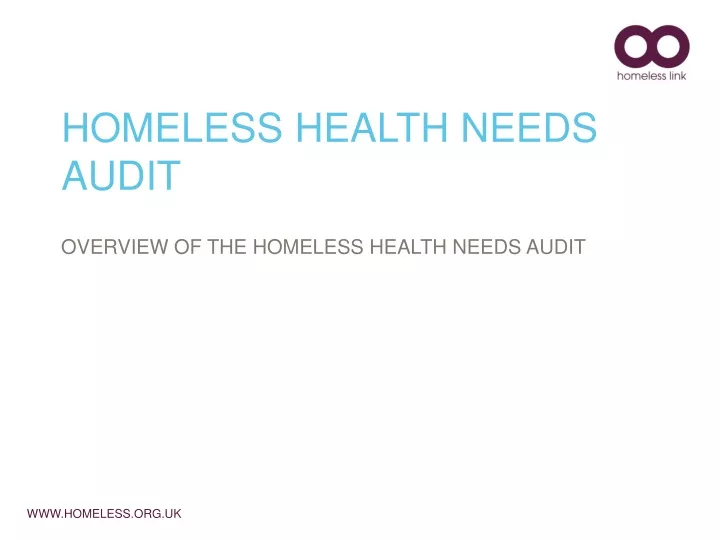homeless health needs audit