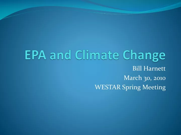 epa and climate change