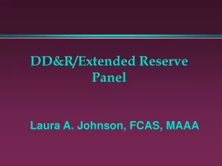 DD&amp;R/Extended Reserve Panel