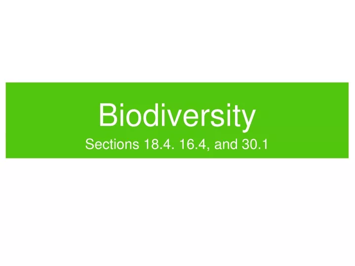 biodiversity