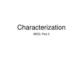 Characterization