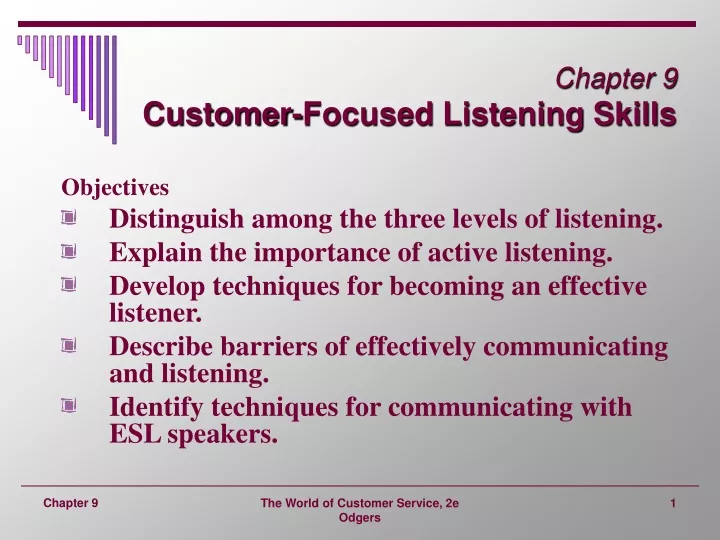 chapter 9 customer focused listening skills