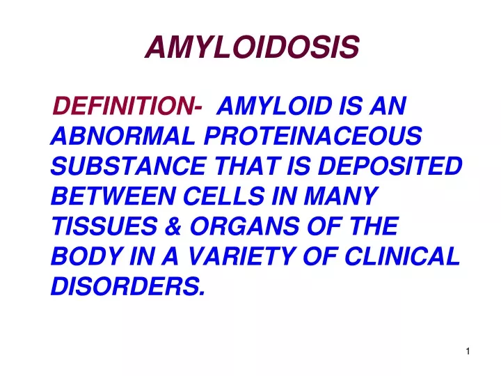 amyloidosis