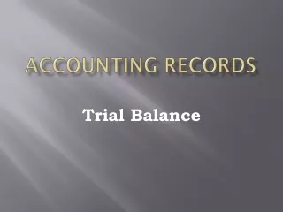 Accounting records