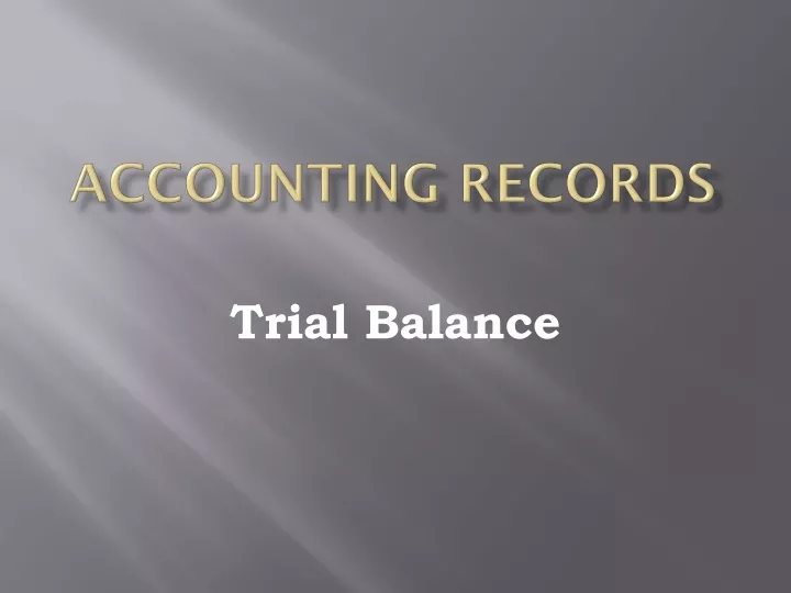 accounting records