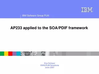 AP233 applied to the SOA/PDIF framework