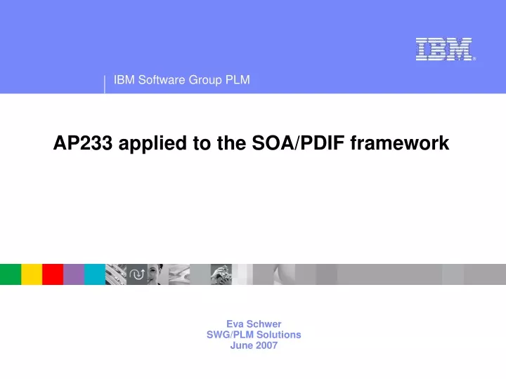 ap233 applied to the soa pdif framework
