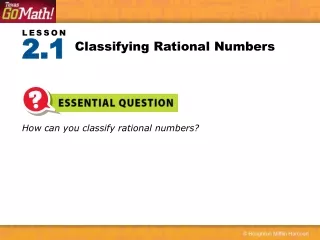 Classifying Rational Numbers