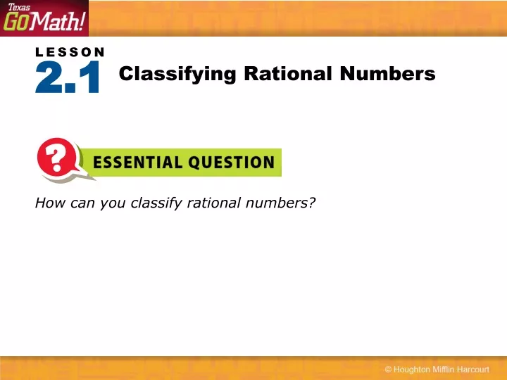 classifying rational numbers