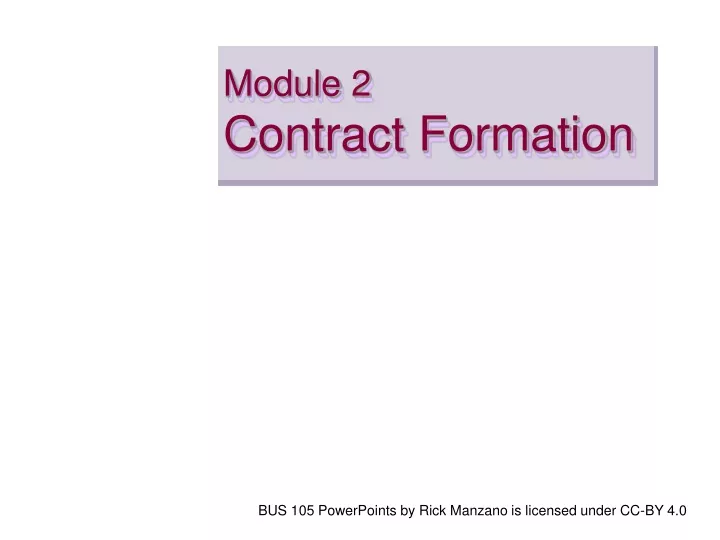 module 2 contract formation