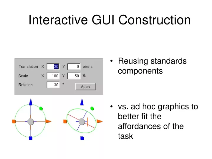 interactive gui construction