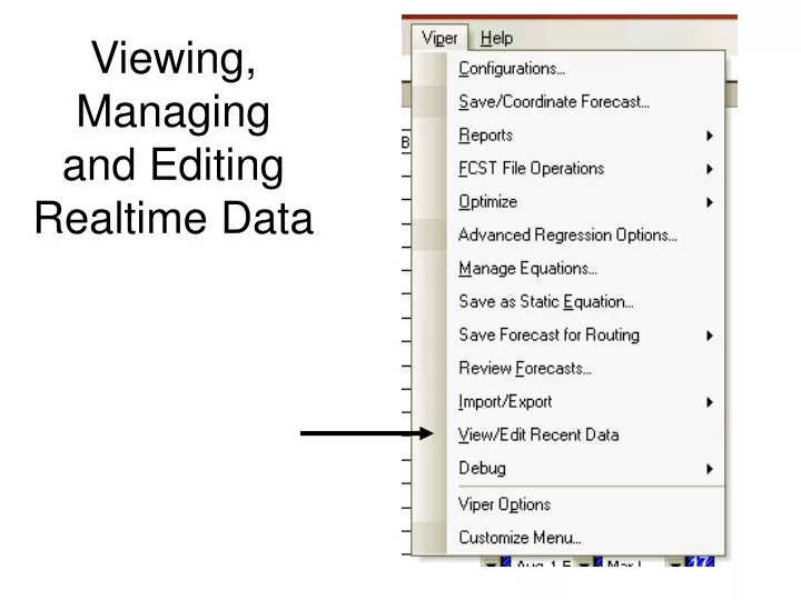 viewing managing and editing realtime data
