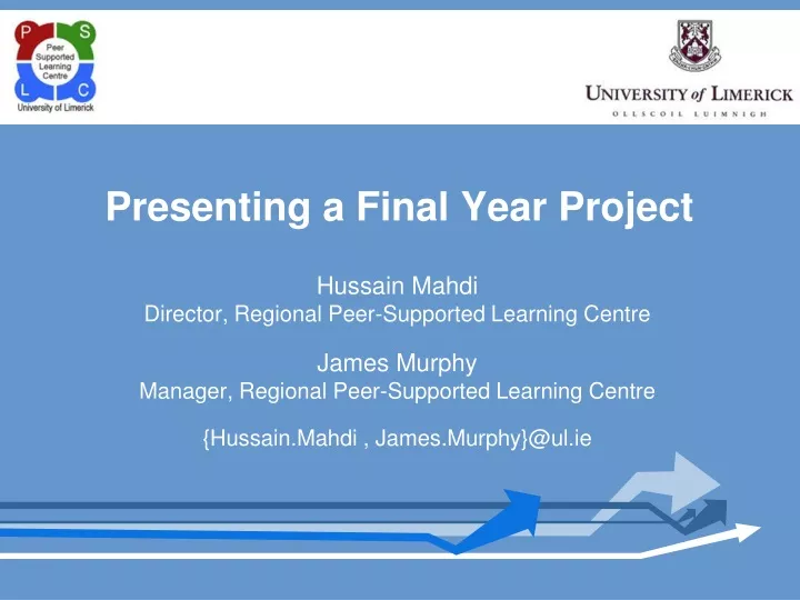 presenting a final year project