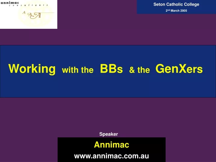 working with the bb s the genx ers