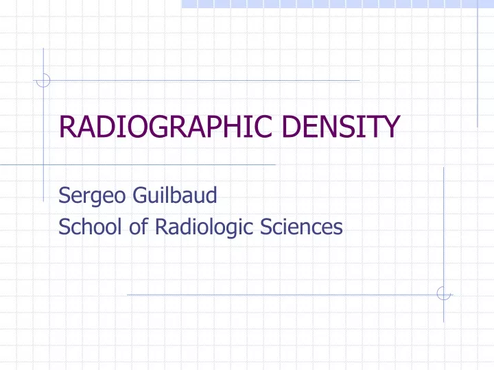 radiographic density