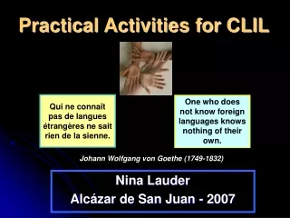 Practical Activities for CLIL