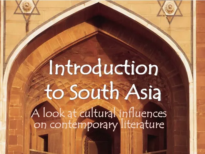 introduction to south asia