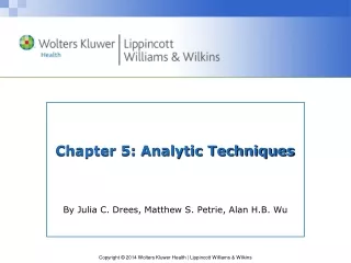 Chapter 5: Analytic Techniques