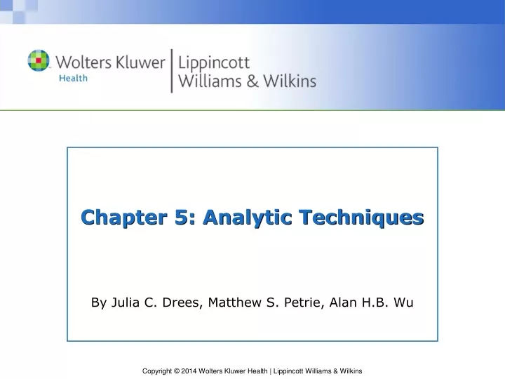 chapter 5 analytic techniques