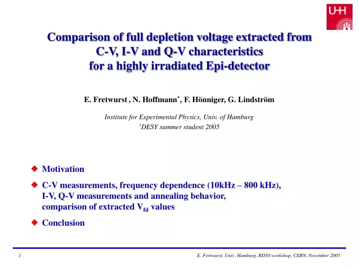 comparison of full depletion voltage extracted